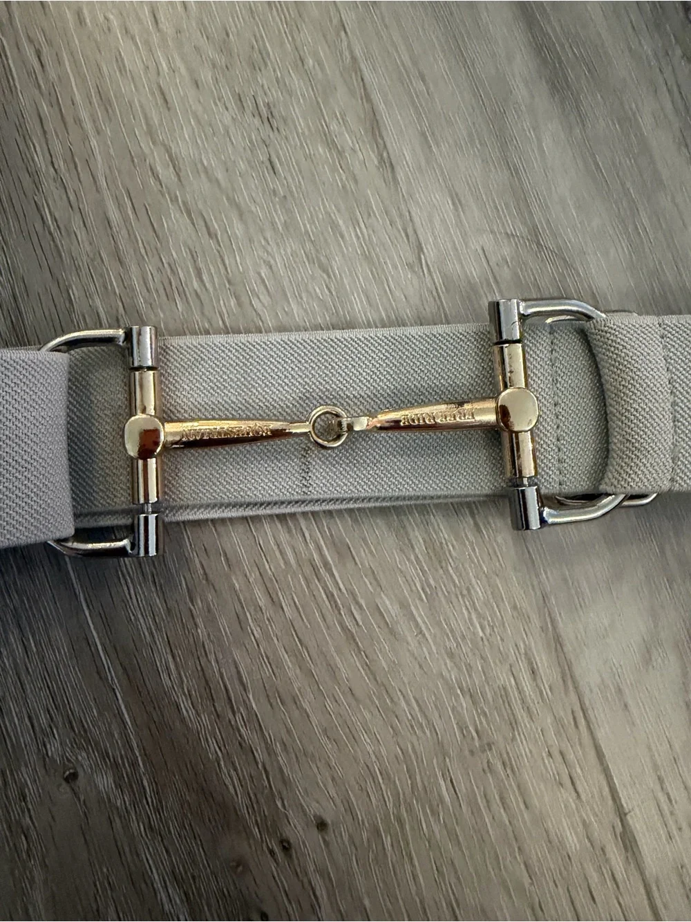 Free Ride Equestrian Horse Bit Stretch Belt – Taupe/Gray